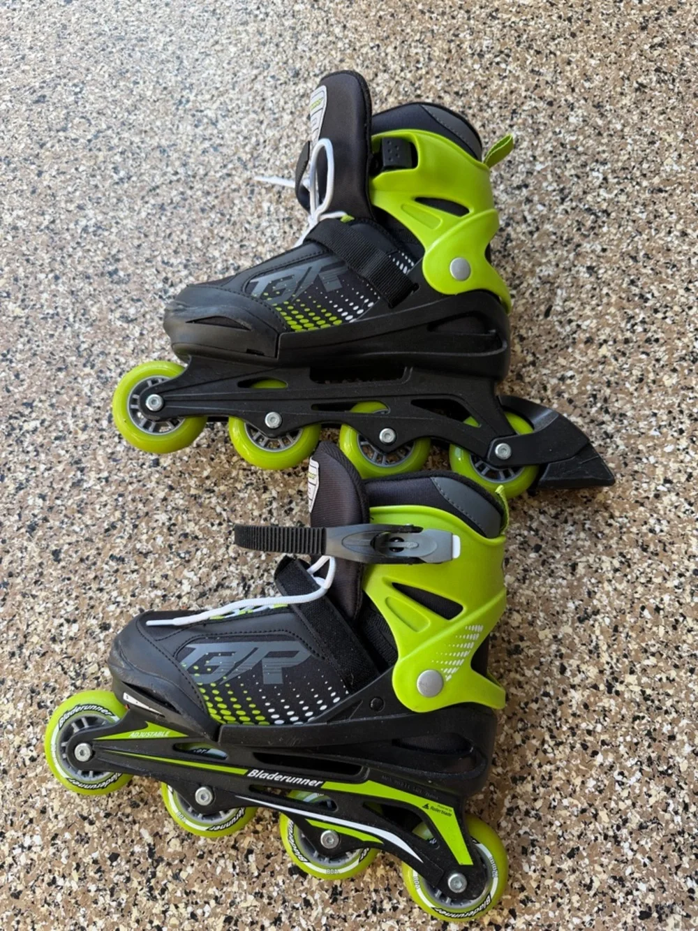 Youth Lime Green and Black Inline Skates - Picture 2 of 5